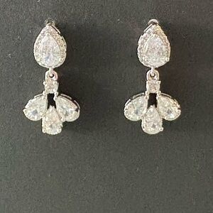 White Gold Dangle Earrings